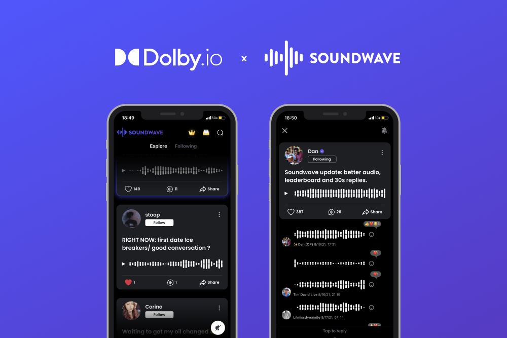 Soundwave App Integrates Dolby.io Media Processing APIs